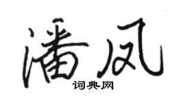 骆恒光潘凤行书个性签名怎么写