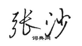 骆恒光张沙行书个性签名怎么写