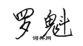 骆恒光罗魁行书个性签名怎么写