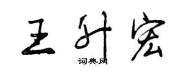 曾庆福王升宏行书个性签名怎么写