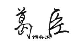 骆恒光葛臣行书个性签名怎么写