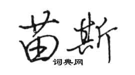 骆恒光苗斯行书个性签名怎么写