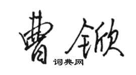 骆恒光曹锨行书个性签名怎么写