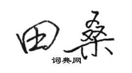 骆恒光田桑行书个性签名怎么写