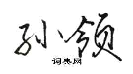 骆恒光孙领行书个性签名怎么写
