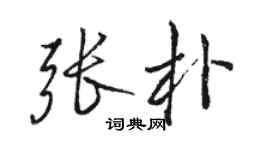 骆恒光张朴行书个性签名怎么写