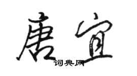 骆恒光唐宜行书个性签名怎么写