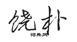 骆恒光饶朴行书个性签名怎么写