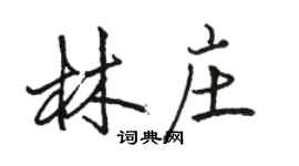 骆恒光林庄行书个性签名怎么写