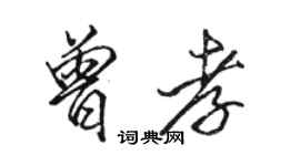 骆恒光曾孝行书个性签名怎么写