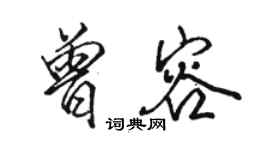 骆恒光曾容行书个性签名怎么写