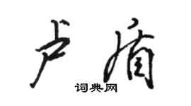 骆恒光卢盾行书个性签名怎么写