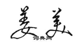骆恒光姜美行书个性签名怎么写