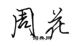 骆恒光周花行书个性签名怎么写