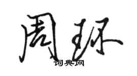 骆恒光周环行书个性签名怎么写