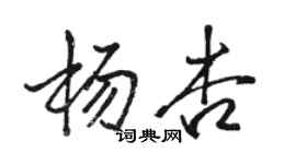 骆恒光杨杏行书个性签名怎么写