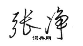 骆恒光张净行书个性签名怎么写