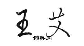 骆恒光王艾行书个性签名怎么写