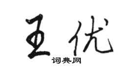骆恒光王优行书个性签名怎么写