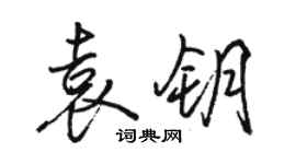 骆恒光袁钥行书个性签名怎么写