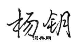 骆恒光杨钥行书个性签名怎么写