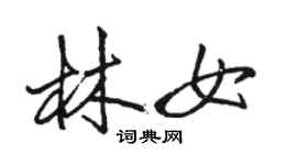 骆恒光林女行书个性签名怎么写