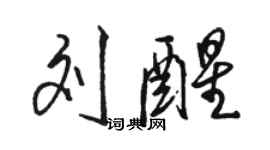 骆恒光刘醒行书个性签名怎么写
