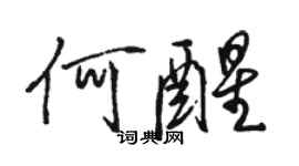 骆恒光何醒行书个性签名怎么写
