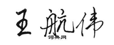 骆恒光王航伟行书个性签名怎么写