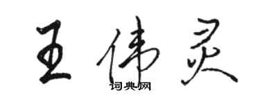 骆恒光王伟灵行书个性签名怎么写