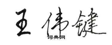 骆恒光王伟键行书个性签名怎么写