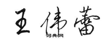 骆恒光王伟蕾行书个性签名怎么写