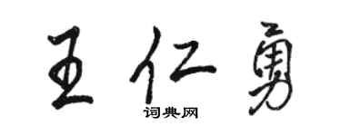 骆恒光王仁勇行书个性签名怎么写