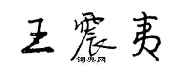 曾庆福王震夷行书个性签名怎么写