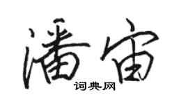 骆恒光潘宙行书个性签名怎么写