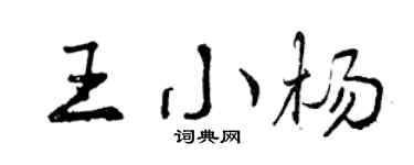 曾庆福王小杨行书个性签名怎么写