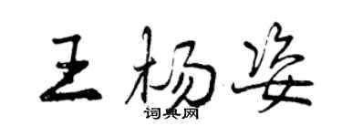 曾庆福王杨姿行书个性签名怎么写