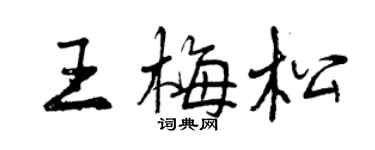 曾庆福王梅松行书个性签名怎么写