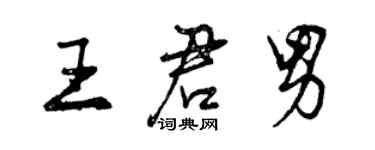 曾庆福王君男行书个性签名怎么写