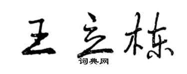 曾庆福王立栋行书个性签名怎么写