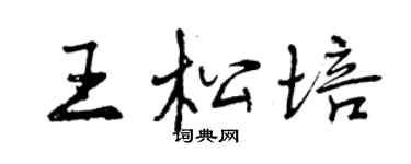 曾庆福王松培行书个性签名怎么写
