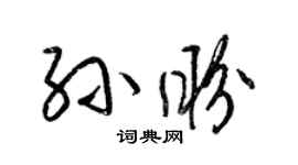 梁锦英孙盼草书个性签名怎么写