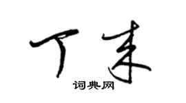 梁锦英丁来草书个性签名怎么写