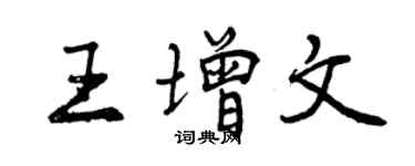 曾庆福王增文行书个性签名怎么写