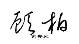 梁锦英顾柏草书个性签名怎么写