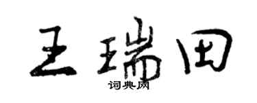 曾庆福王瑞田行书个性签名怎么写