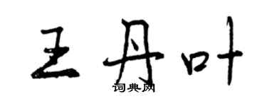 曾庆福王丹叶行书个性签名怎么写