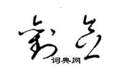 梁锦英刘念草书个性签名怎么写