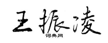 曾庆福王振凌行书个性签名怎么写