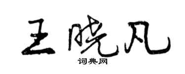 曾庆福王晓凡行书个性签名怎么写